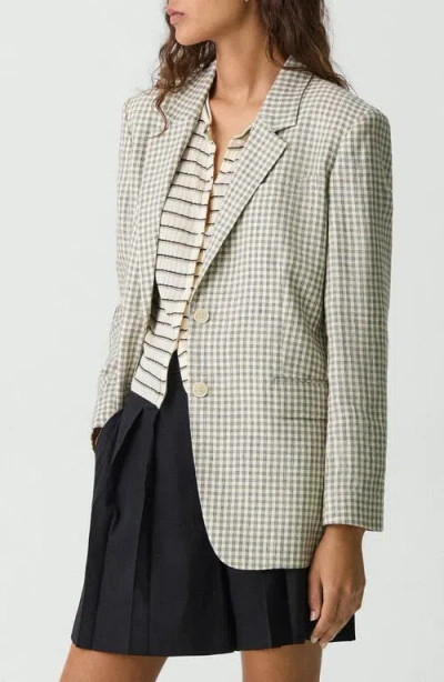 Theory Oversized Straight Linen-blend Blazer