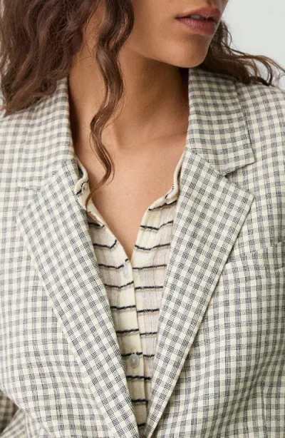 Theory Oversized Straight Linen-blend Blazer