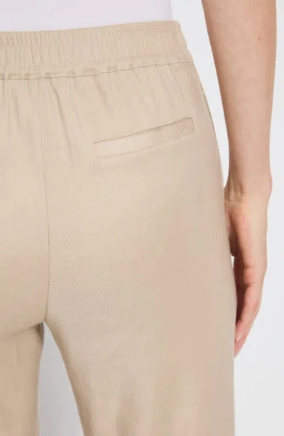 Lyssé Nixie Drawstring Linen Blend Wide Leg Pants In Neutral