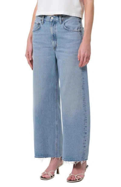 AGOLDE AGOLDE LOW CURVE FRAYED JEANS 