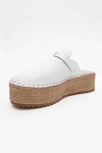 Forever & Always Shoes Novas Leather Platform Espadrille Mule