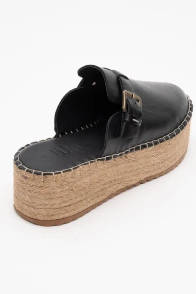 Forever & Always Shoes Novas Leather Platform Espadrille Mule