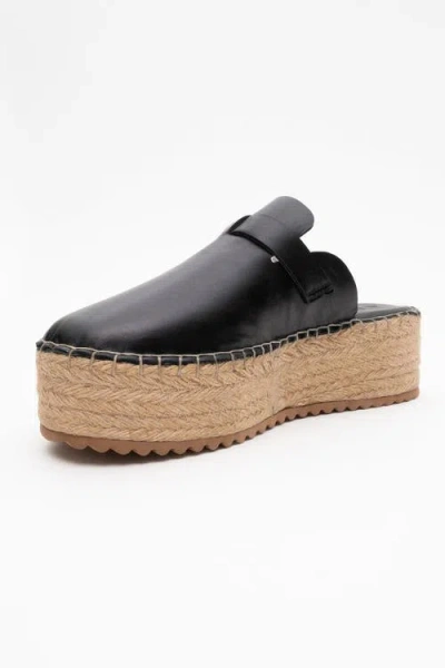 Forever & Always Shoes Novas Leather Platform Espadrille Mule