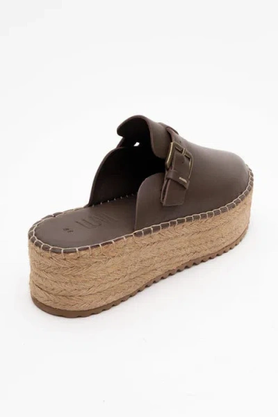 Forever & Always Shoes Novas Leather Platform Espadrille Mule