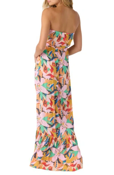 O'neill Isadora Floral Strapless Maxi Dress