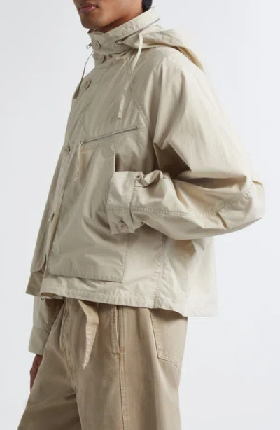 Lemaire Parachute Blouson Jacket Stone Beige In Pattern