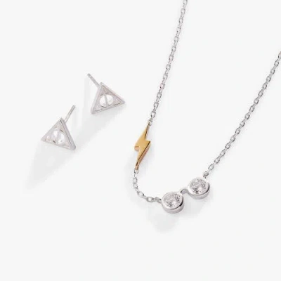 Alex And Ani Harry Potter Glasses And Deathly Hallows Necklace And Earring Set