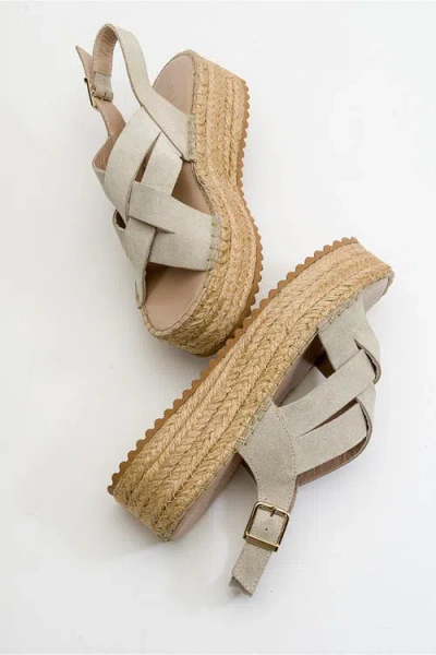 Forever & Always Shoes Lontano Suede Leather Platform Sandal