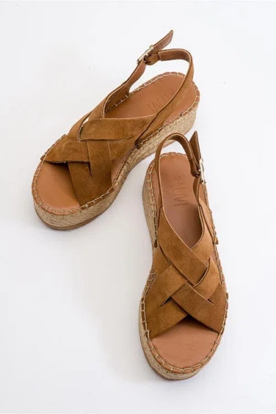 Forever & Always Shoes Lontano Suede Leather Platform Sandal