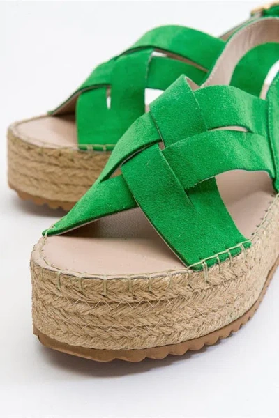 Forever & Always Shoes Lontano Suede Leather Platform Sandal