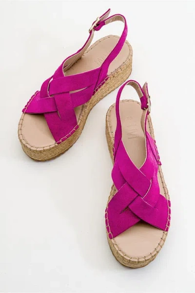 Forever & Always Shoes Lontano Suede Leather Platform Sandal