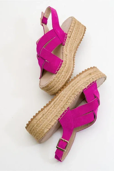 Forever & Always Shoes Lontano Suede Leather Platform Sandal