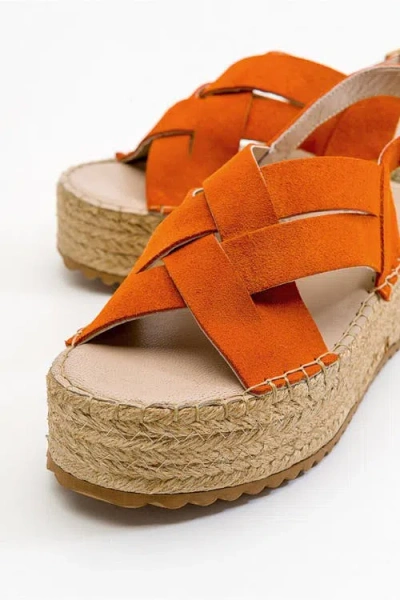 Forever & Always Shoes Lontano Suede Leather Platform Sandal
