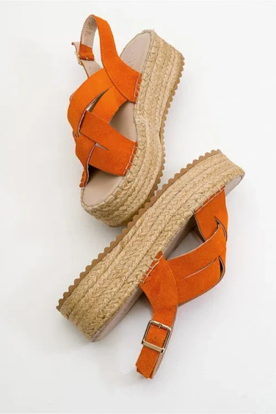 Forever & Always Shoes Lontano Suede Leather Platform Sandal