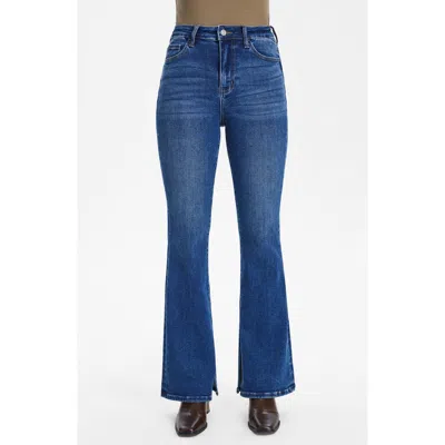 Bayeas High Waist Slit Flare Jeans