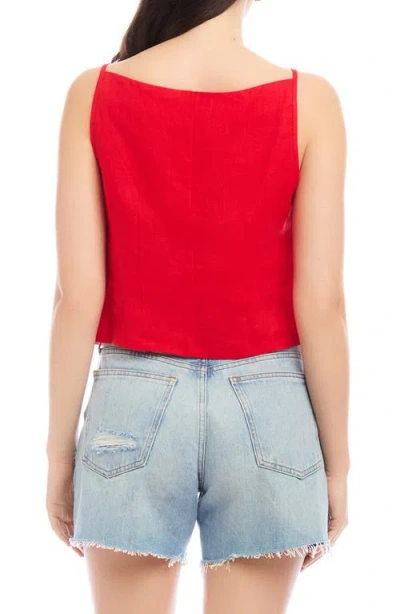 Fifteen Twenty Elis Sleeveless Button Up Linen Top
