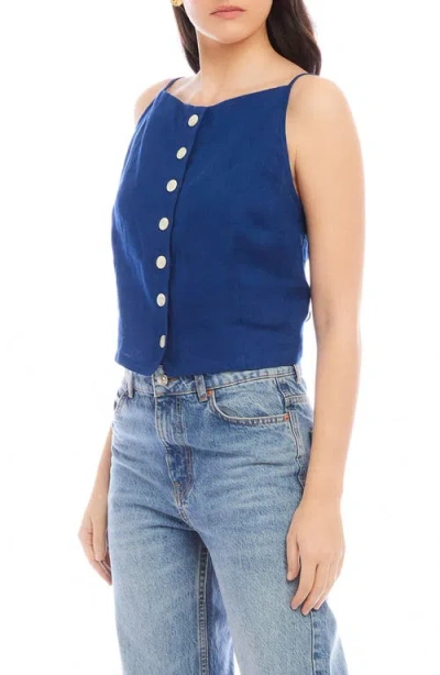 Fifteen Twenty Elis Sleeveless Button Up Linen Top