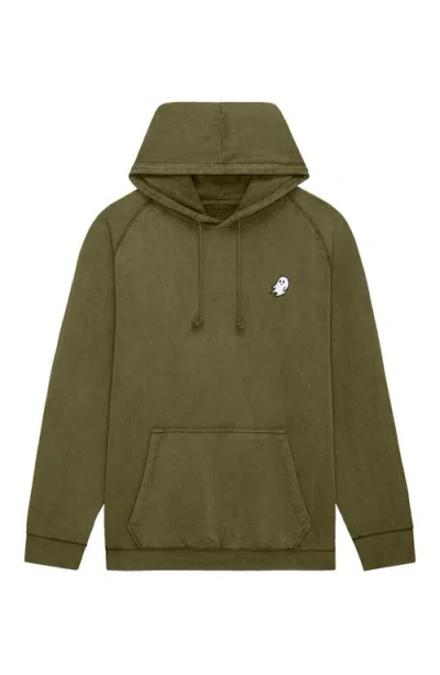 Dalix Ghost Mens Mineral Washed Hoodie