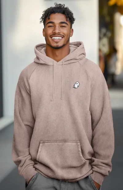 Dalix Ghost Mens Mineral Washed Hoodie