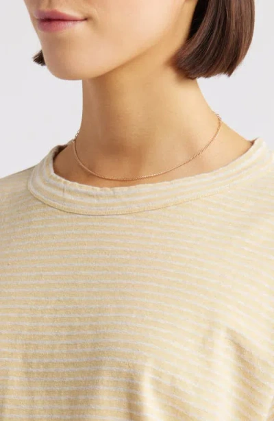 Shop Madewell Stripe Boxy Cotton & Linen Muscle T-shirt