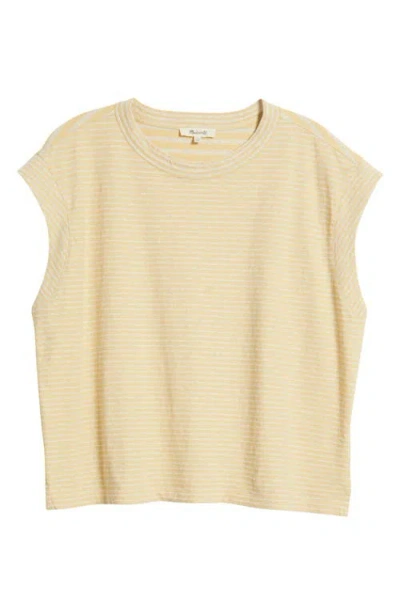 Madewell Stripe Boxy Cotton & Linen Muscle T-shirt