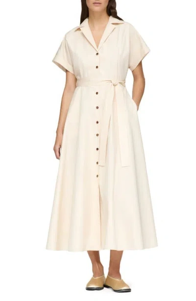 Shop Lafayette 148 New York Tie Waist Maxi Shirtdress