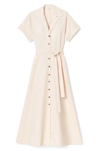 Shop Lafayette 148 New York Tie Waist Maxi Shirtdress