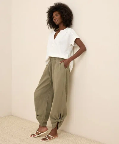 Pact Organic Cotton Coastal Double Gauze Short Sleeve Popover