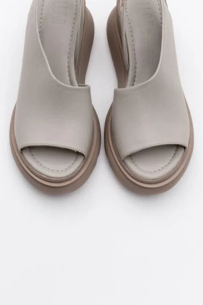 Forever & Always Shoes Agusto Leather Platform Sandal In Brown