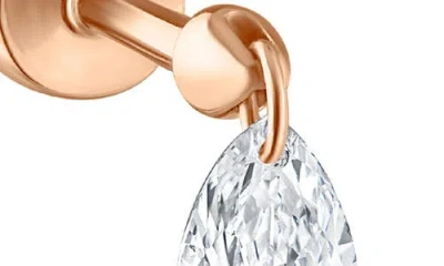 Maria Tash Floating Marquise Diamond Single Charm Threaded Stud Earring