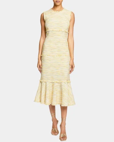 Santorelli Andi Sleeveless Fit And Flare Sheath Dress In Lightweight Cotton Tweed
