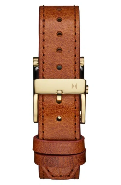 Mvmt Marquee Square Leather Strap Watch, 22mm