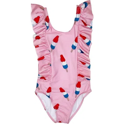 Lola + The Boys Girl's Pinkie Bomb Pop One-piece Swimsuit