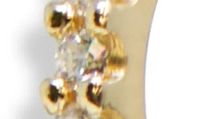 Anzie Classique Micro Pavé Diamond Single Huggie Hoop Earring