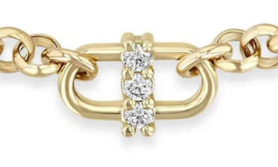 Zoë Chicco Diamond Link Rolo Chain Bracelet