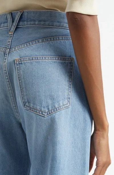 Veronica Beard Taylor High Rise Wide Leg Jeans In Bright Nova