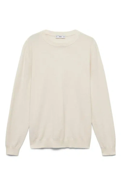 Mango Regular Fit Fine Knit Sweater In Neutral