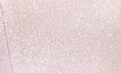 Betsy & Adam Metallic Off The Shoulder Ballgown In Pink