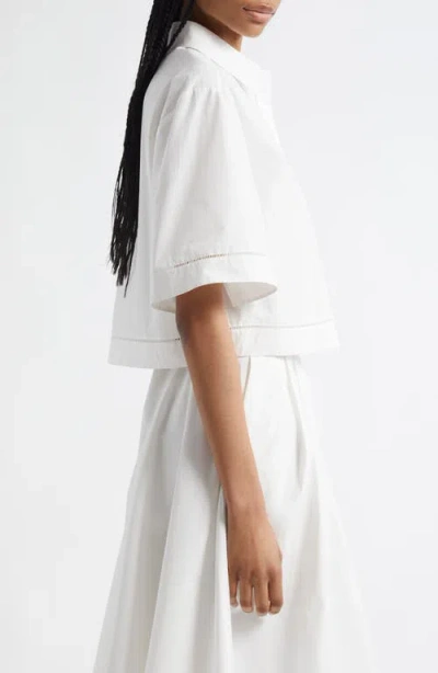 Rohe Róhe Ladder Stitch Inset Cotton Button-up Shirt
