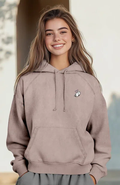 Dalix Womens Heartly Ghost Mineral Washed Hoodie