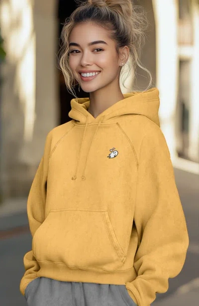 DALIX DALIX WOMENS HEARTLY GHOST MINERAL WASHED HOODIE 