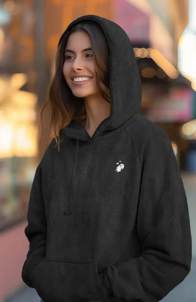 DALIX DALIX WOMENS HEARTLY GHOST MINERAL WASHED HOODIE 