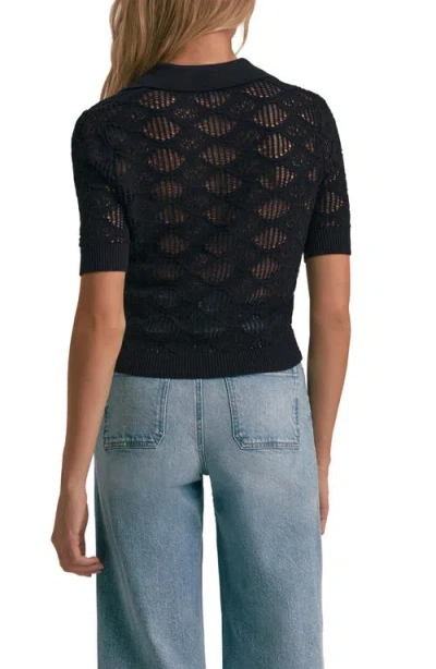 Favorite Daughter The Courtside Open Stitch Polo Sweater