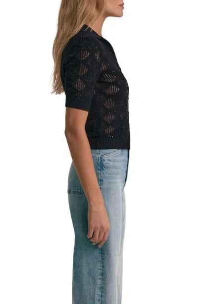 Favorite Daughter The Courtside Open Stitch Polo Sweater