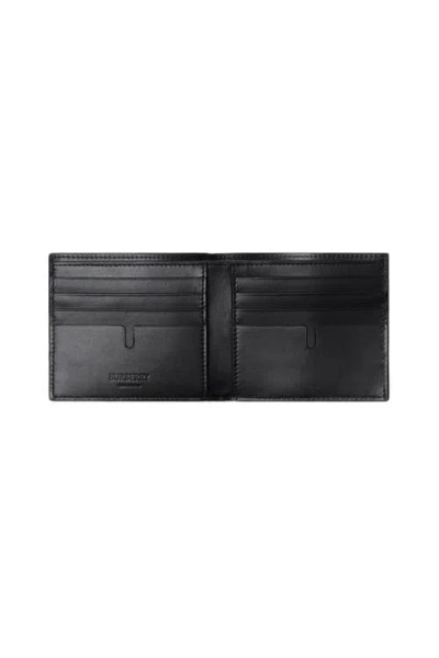 Burberry Embossed Check Slim Bifold Wallet