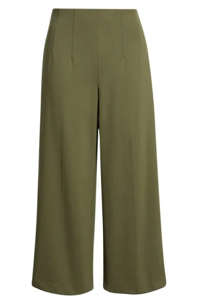 Anne Klein Womens Pull On Cropped Pants Printed Cap Sleeve Blouse 3 4 Sleeve Open Front Jacket