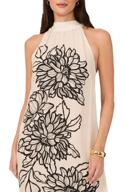 Vince Camuto Placed Floral Challis Maxi Dress