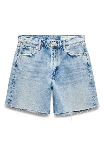 Rag & Bone Kaia Raw Hem High Waist Relaxed Fit Denim Shorts