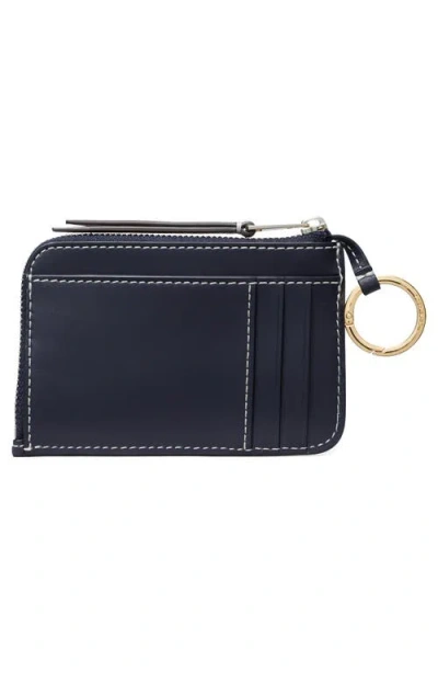 Tory Burch T Monogram Jacquard & Leather Envelope Zip Card Case