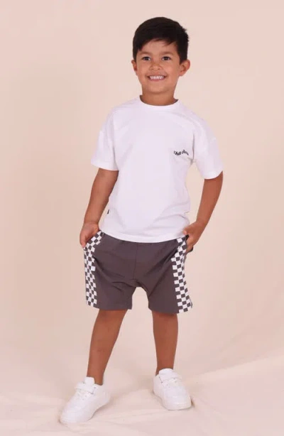 Tiny Tribe Kids' Check Accent Cotton Jersey Shorts
